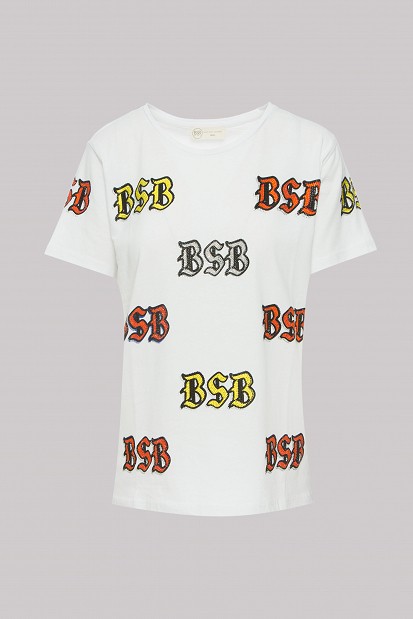 Тениска с лъскаво лого BSB
