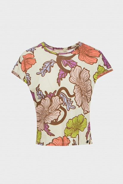 Short sleeve floral blouse