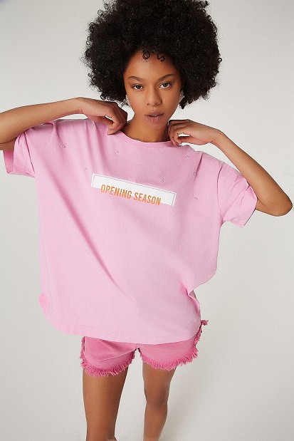 Oversized T-shirt with print