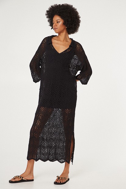 Maxi knit dress in loose fit