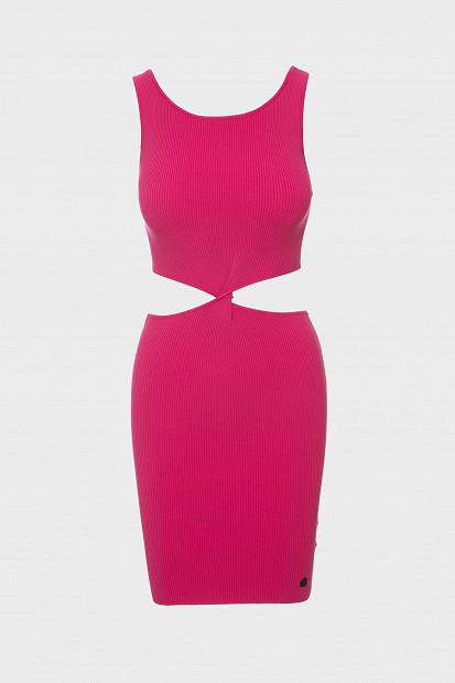 Ribbed cut out dress