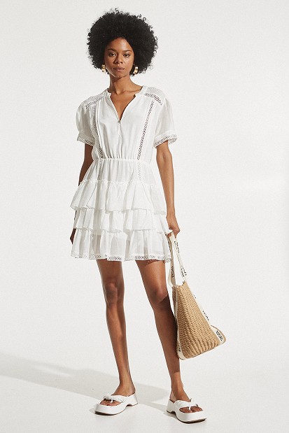 Dress with frills