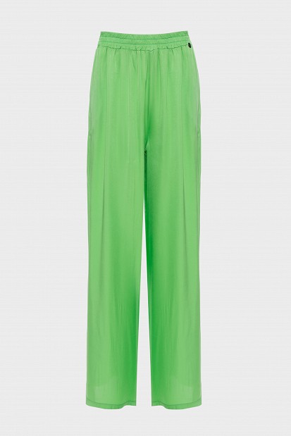 Highwaisted trousers with satin touch