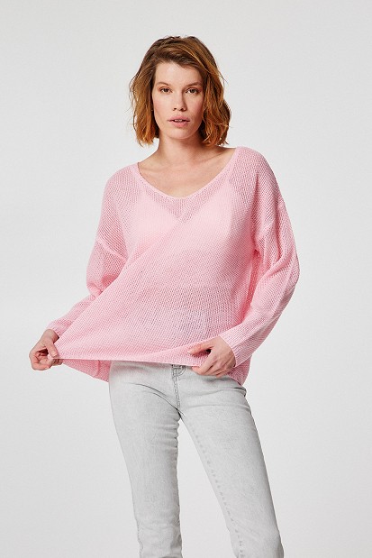 Longsleeve blouse in loose knit