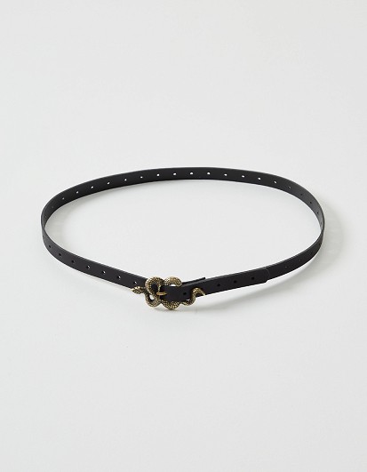 Leather Belt with snake design