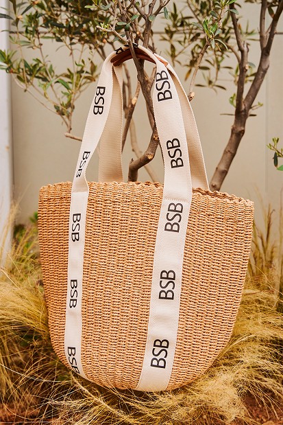 Τσάντα ψάθινη με BSB logo