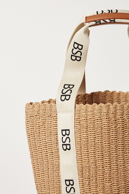 Straw bag with BSB logo