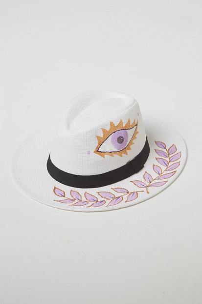 Hat with eye print