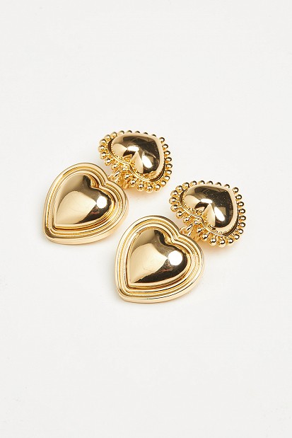Κρεμαστά σκουλαρίκια με σχήμα καρδιά