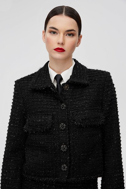 Tweed cropped blazer