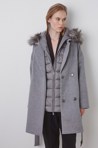 Coat with removable vest