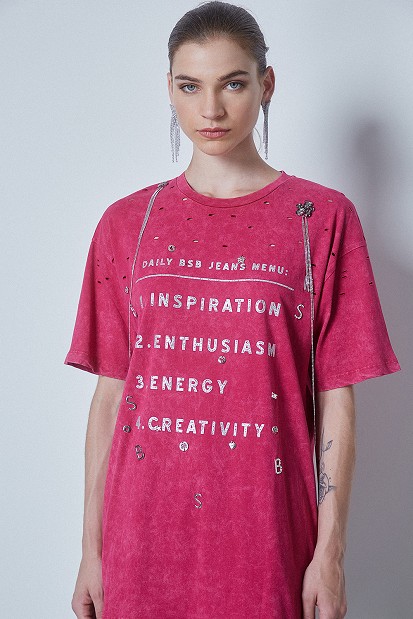 Τ-shirt dress with print