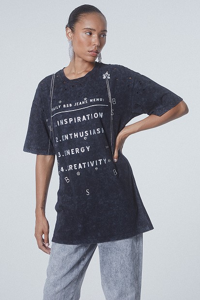 Τ-shirt dress with print