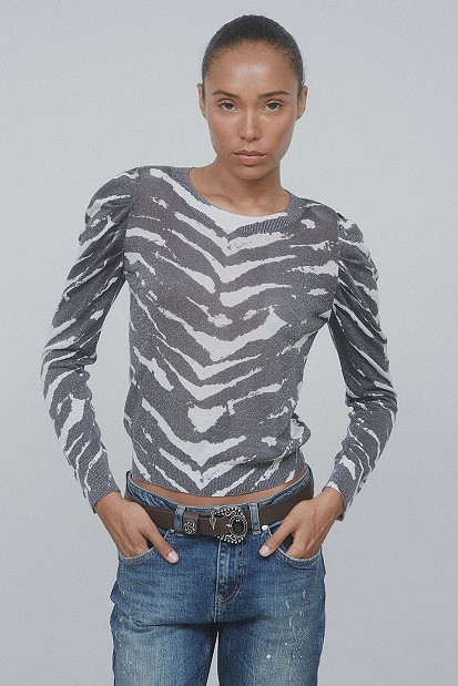 Bluză cu print zebră