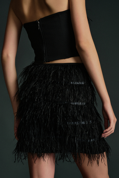 Mini skirt with feathers - Gold Label