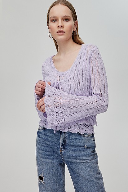 Knitted crop cardigan