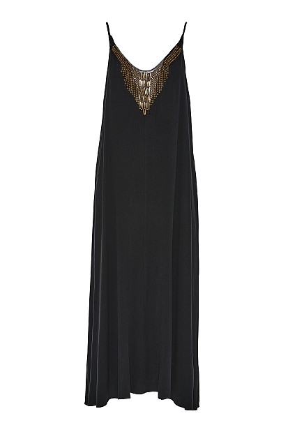 Maxi dress with beads