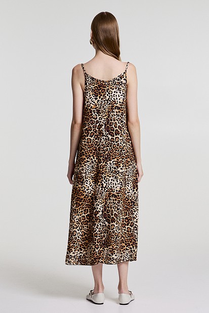 Maxi animal print dress