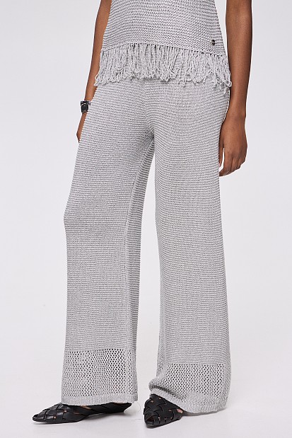 Lurex knit trousers
