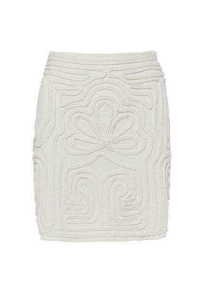 Mini skirt with broderie