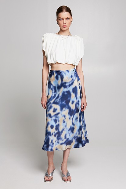 Highwaisted printed skirt