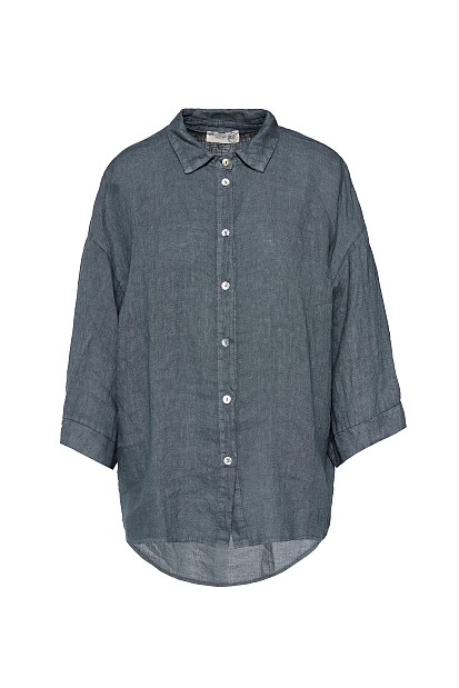 Linen shirt with 3/4 sleeves