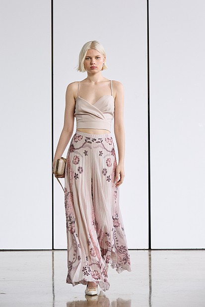 Printed pleated trousers - Gold Label
