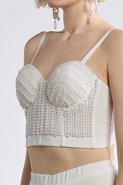 Bustier with beads - Gold Label