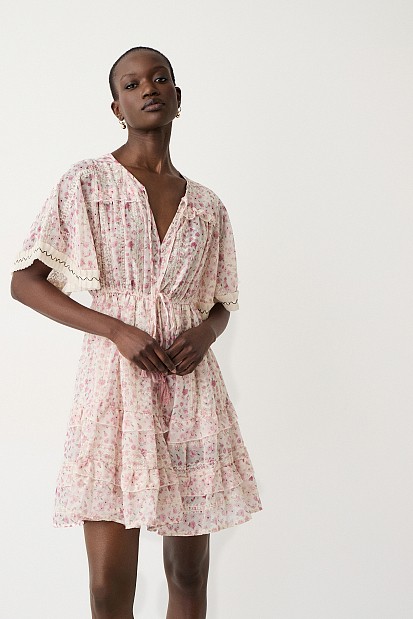 Rochie scurtă cu print floral