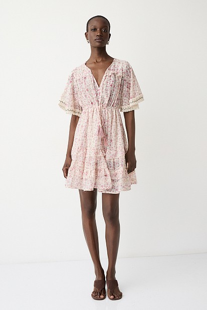 Rochie scurtă cu print floral