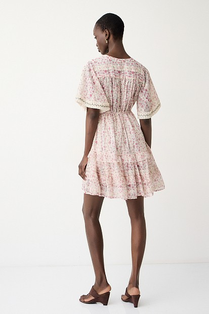 Rochie scurtă cu print floral