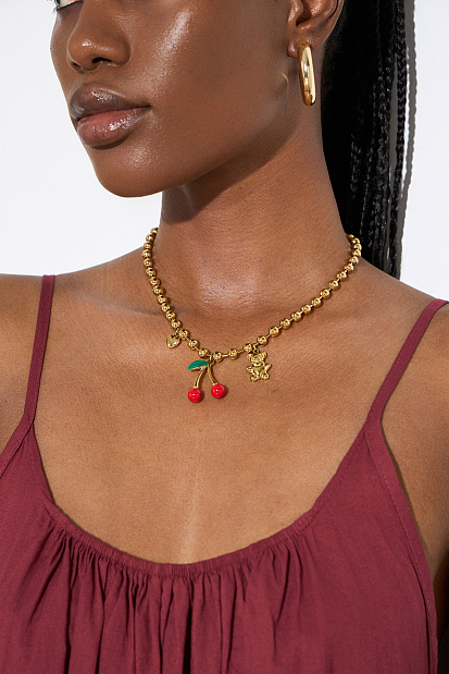 Necklace with cherries