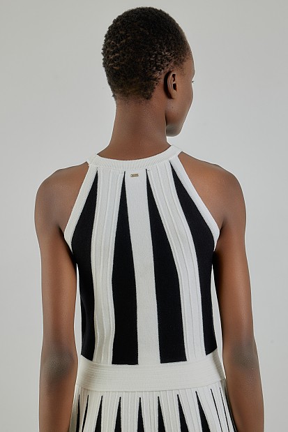 Striped halter top