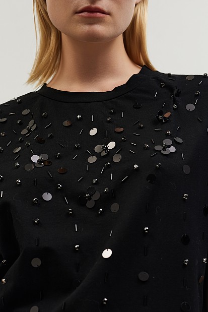 T-shirt with sequin details