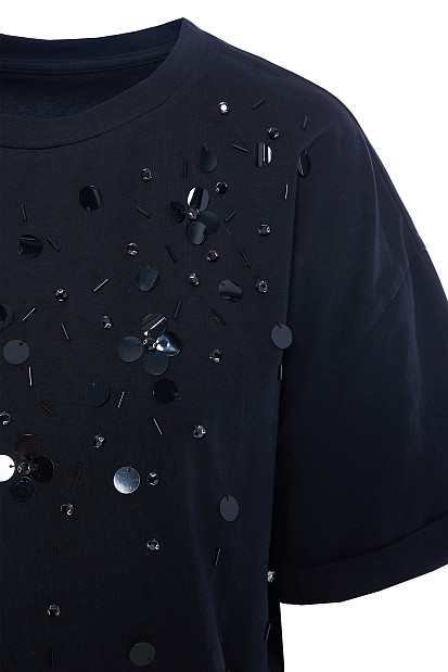 T-shirt with sequin details