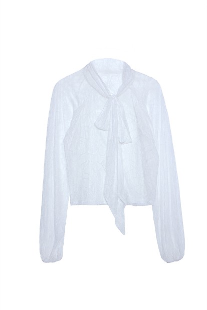 Μπλούζα με δαντέλα και δέσιμο