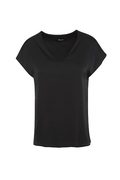 Satin V-neck top