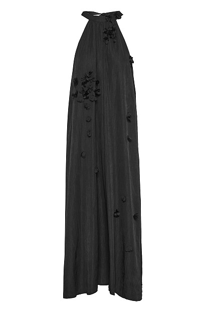 Maxi halter dress with flowers