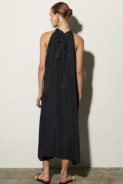 Maxi halter dress with flowers