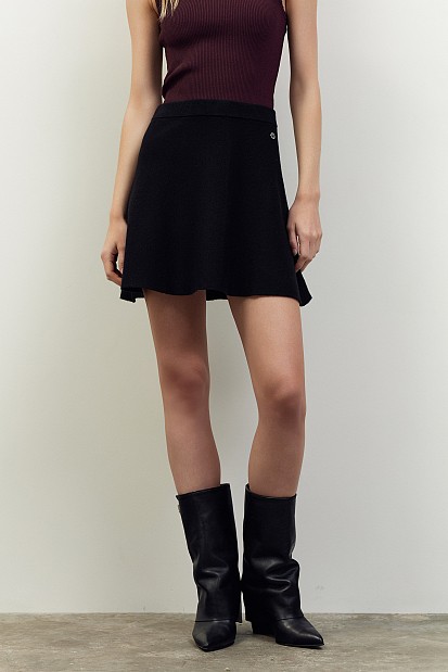 Μίνι πλισέ πλεκτή φούστα