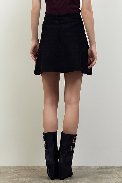Μίνι πλισέ πλεκτή φούστα