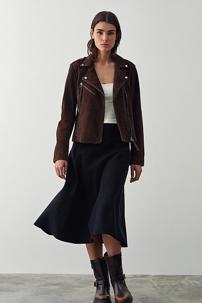 Midi knitted skirt