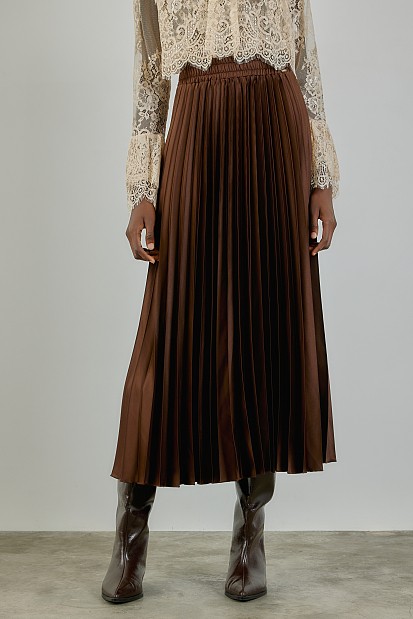 Midi pleated skirt
