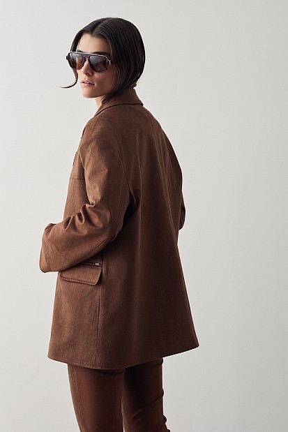Suede look blazer