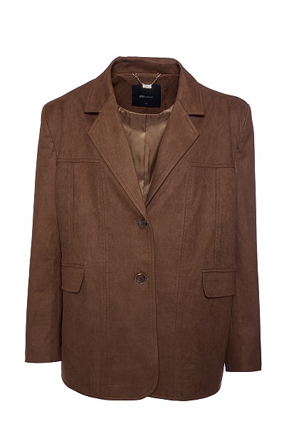 Suede look blazer