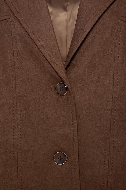 Suede look blazer