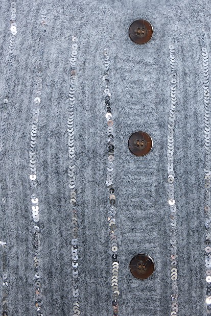 Sequined knitted cardigan