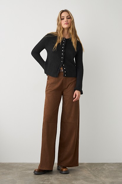 Cardigan with ruffles