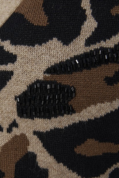 Leopard ζακέτα με στρας