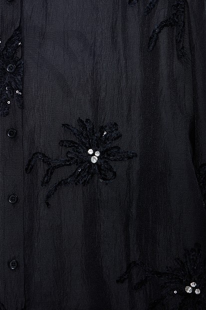 Ημιδιάφανο κεντητό πουκάμισο